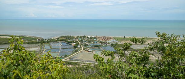 Beautiful Nature Mountains top view (Khao Dang) Sam Roi Yot National Park. Prachuap Khiri Khan, Thailand.